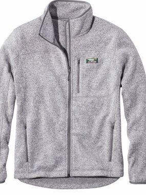 Men's L.L.Bean Sweater Fleece Full-Zip Jacket - gray - size large